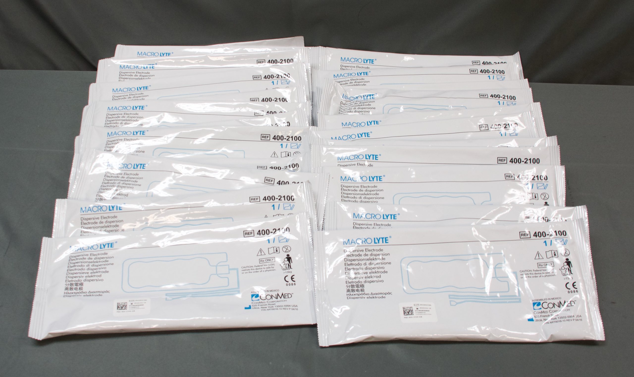 ConMed 4002100 MacroLyte Dispersive Electrode Lot Of 11 (R32