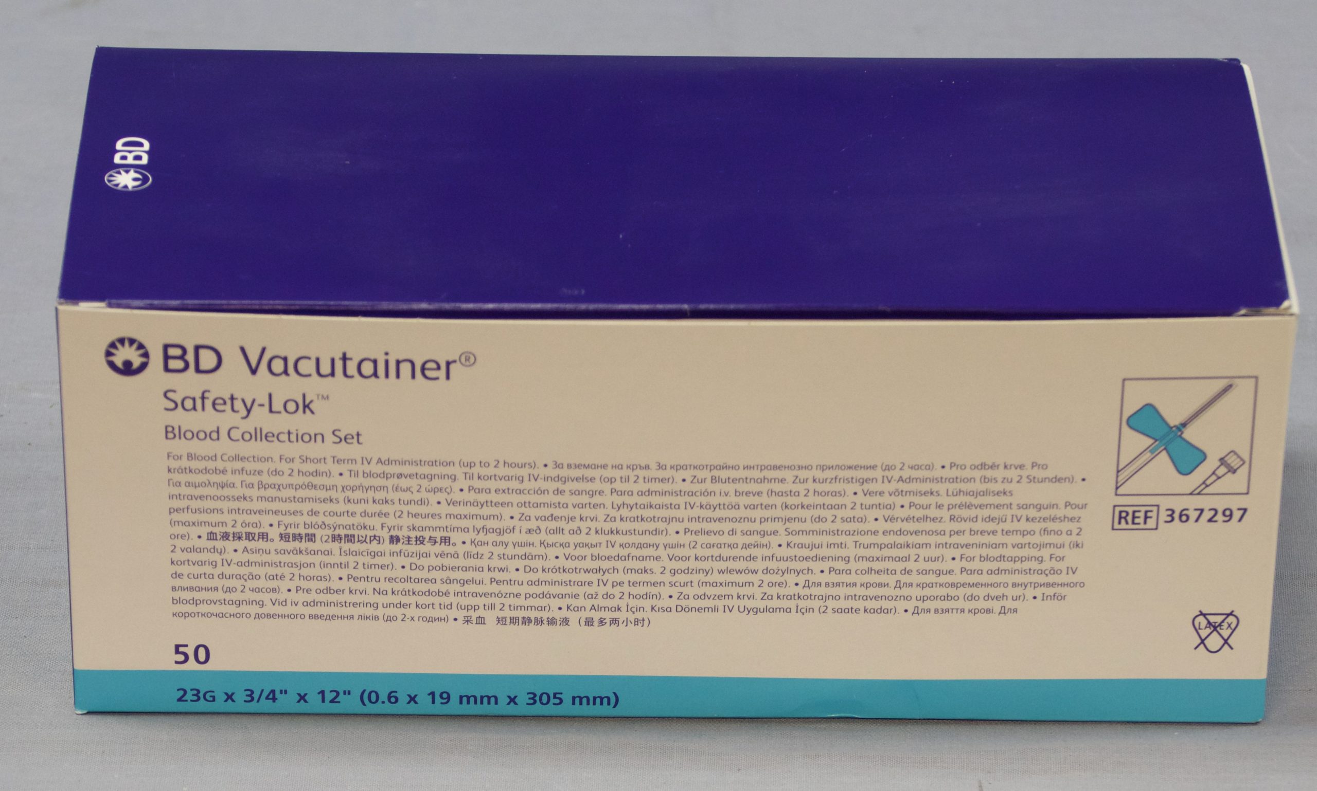 BD 367297 Vacutainer Safety-Lok Blood Collection Set - Box Of 50 (R7 ...